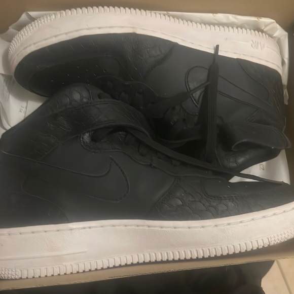 NIKE AIR FORCE 1 MID “BLACK PYTHON” Size 7Y, equivalent to Women’s size 9 - Picture 3 of 8